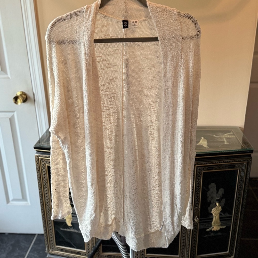 Women's Open-Front Sweater - Cream